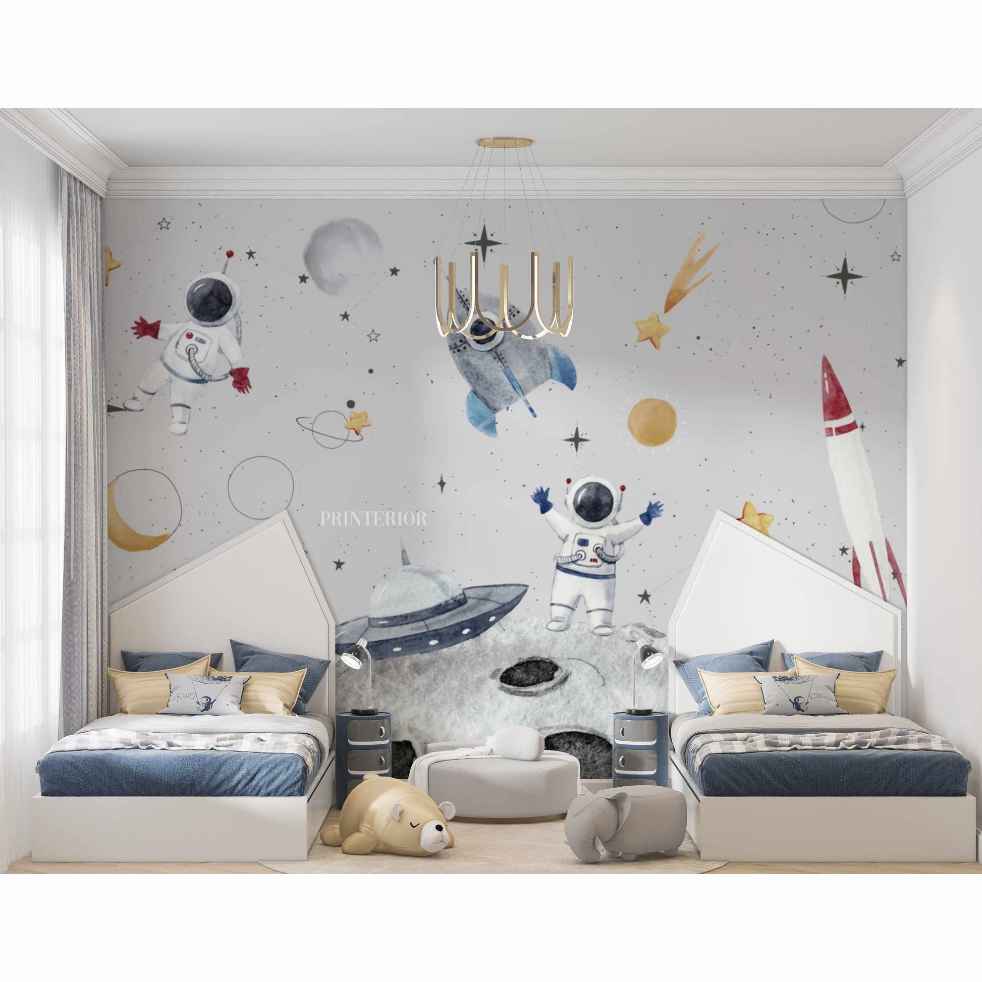 Space Adventures, Grey - Printerior