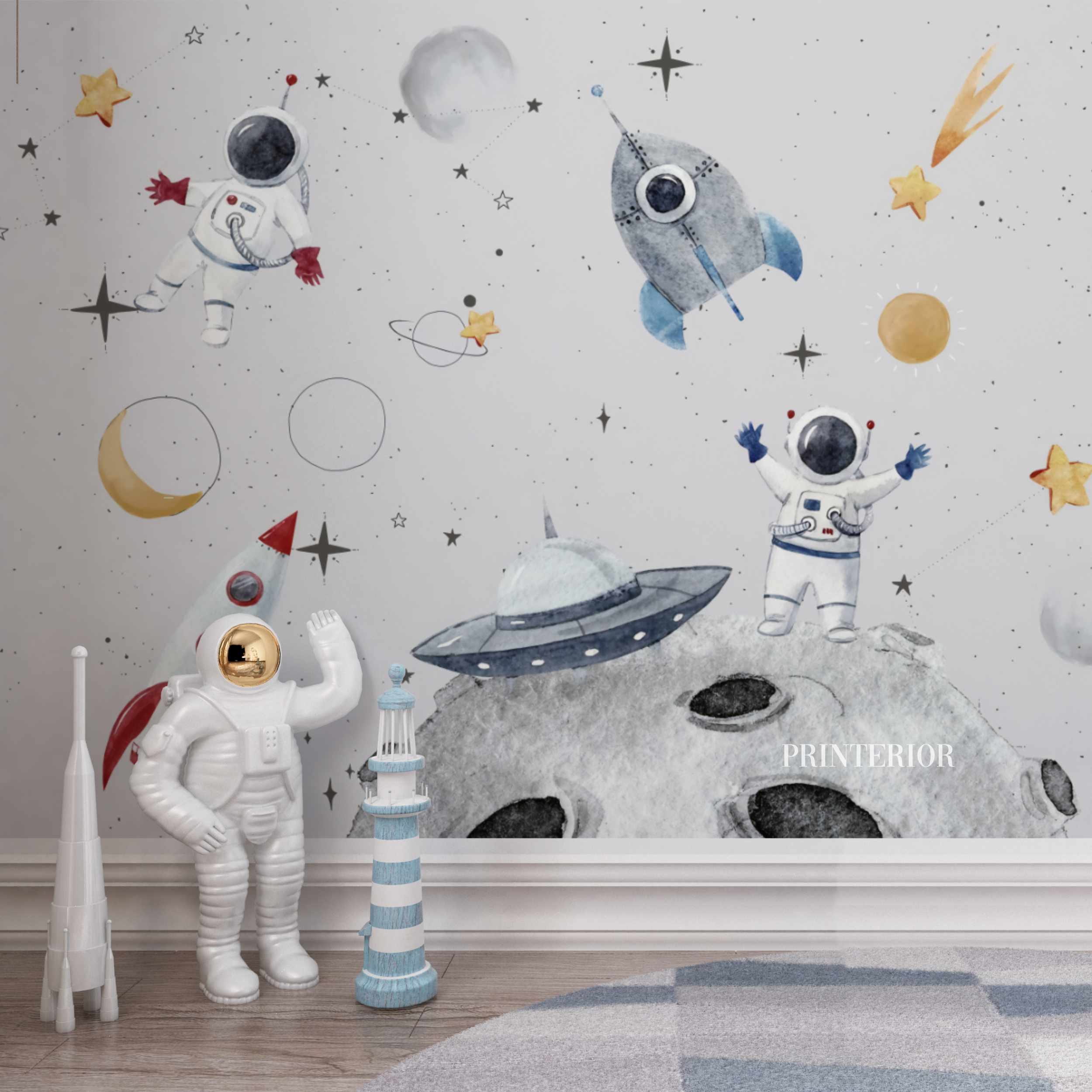 Space Adventures, Grey - Printerior