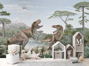 Terrific T-Rex ilustrim artistik me dinosaurë.
