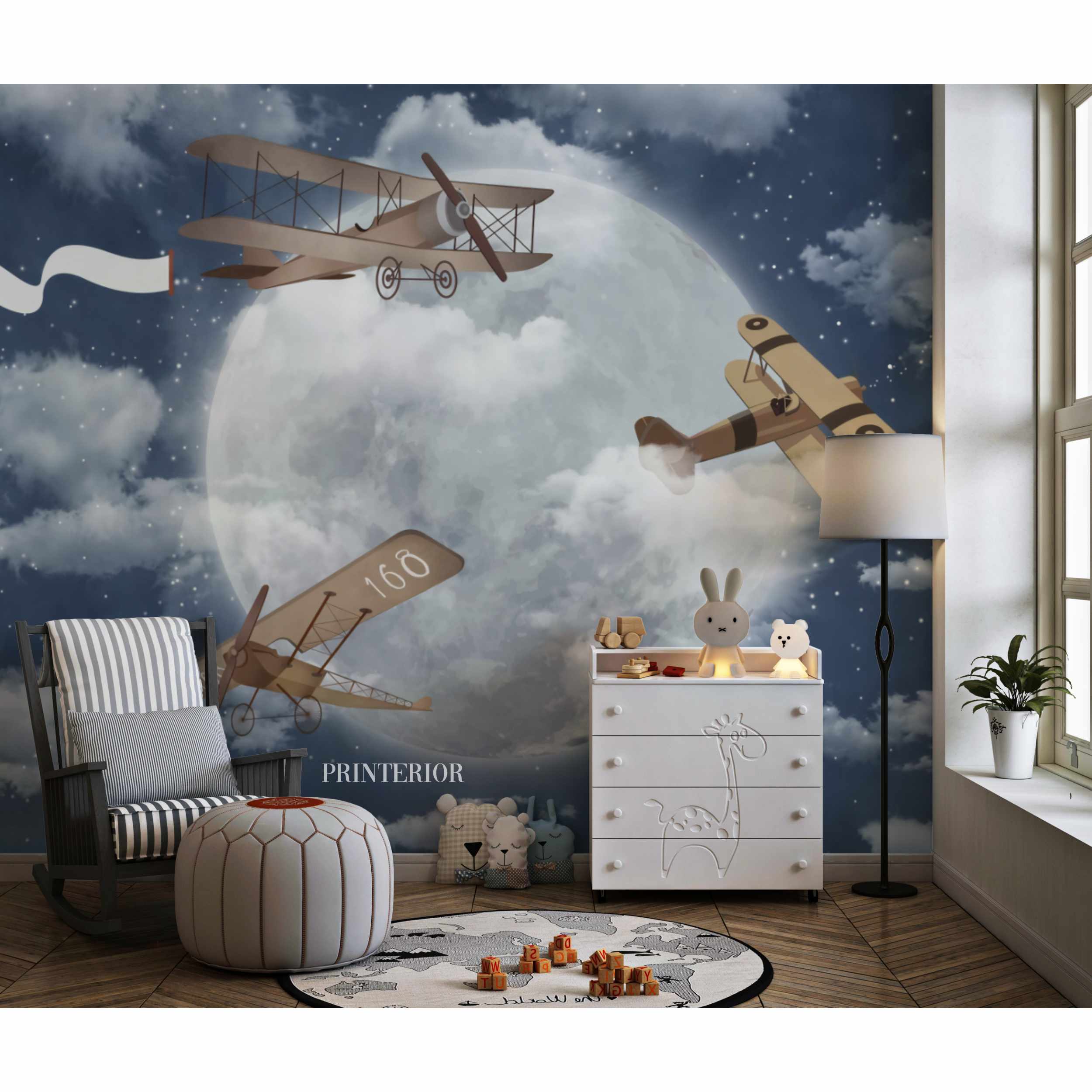 Three Planes Blue - Printerior