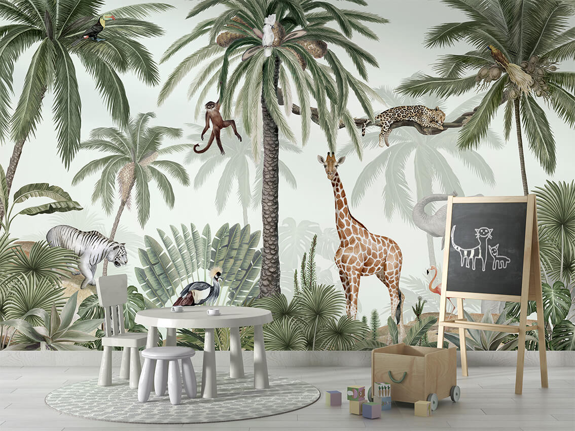 Tropical Jive ilustrim artistik me xhungël.