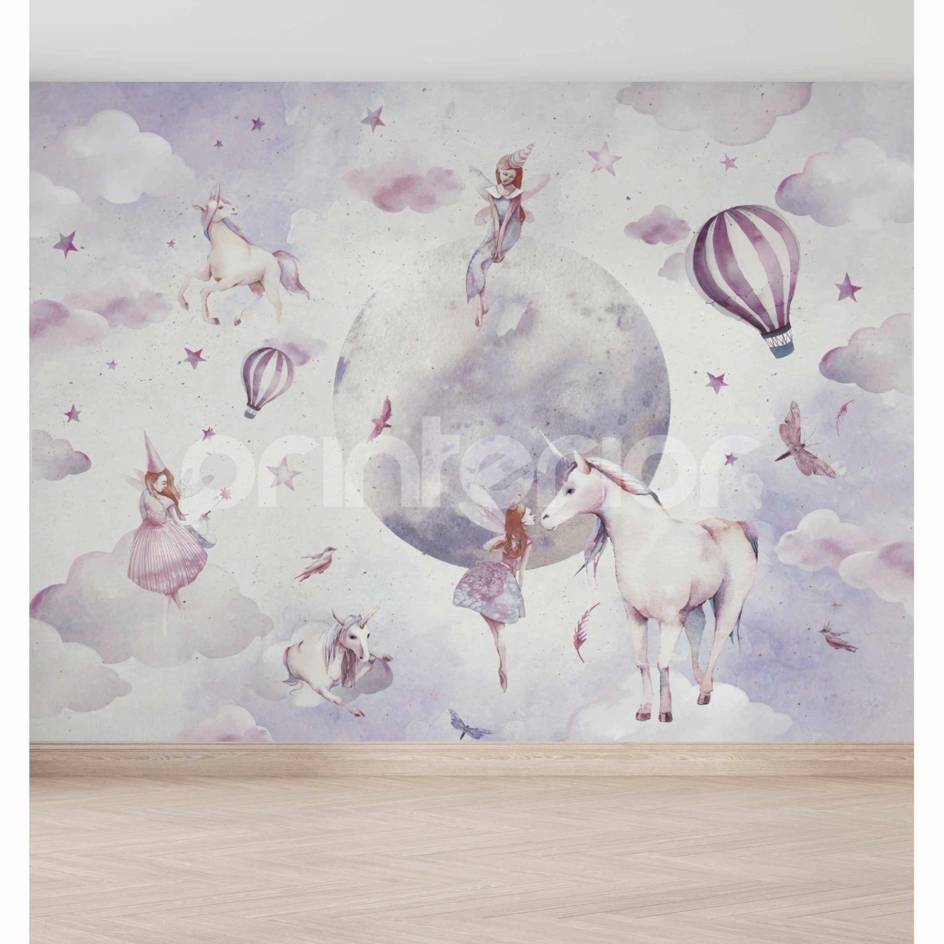 Leter muri me unicron per vajza -  Krijoni një ambient magjik me leter murale per femije