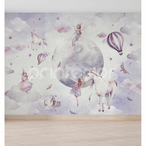 Leter muri me unicron per vajza -  Krijoni një ambient magjik me leter murale per femije