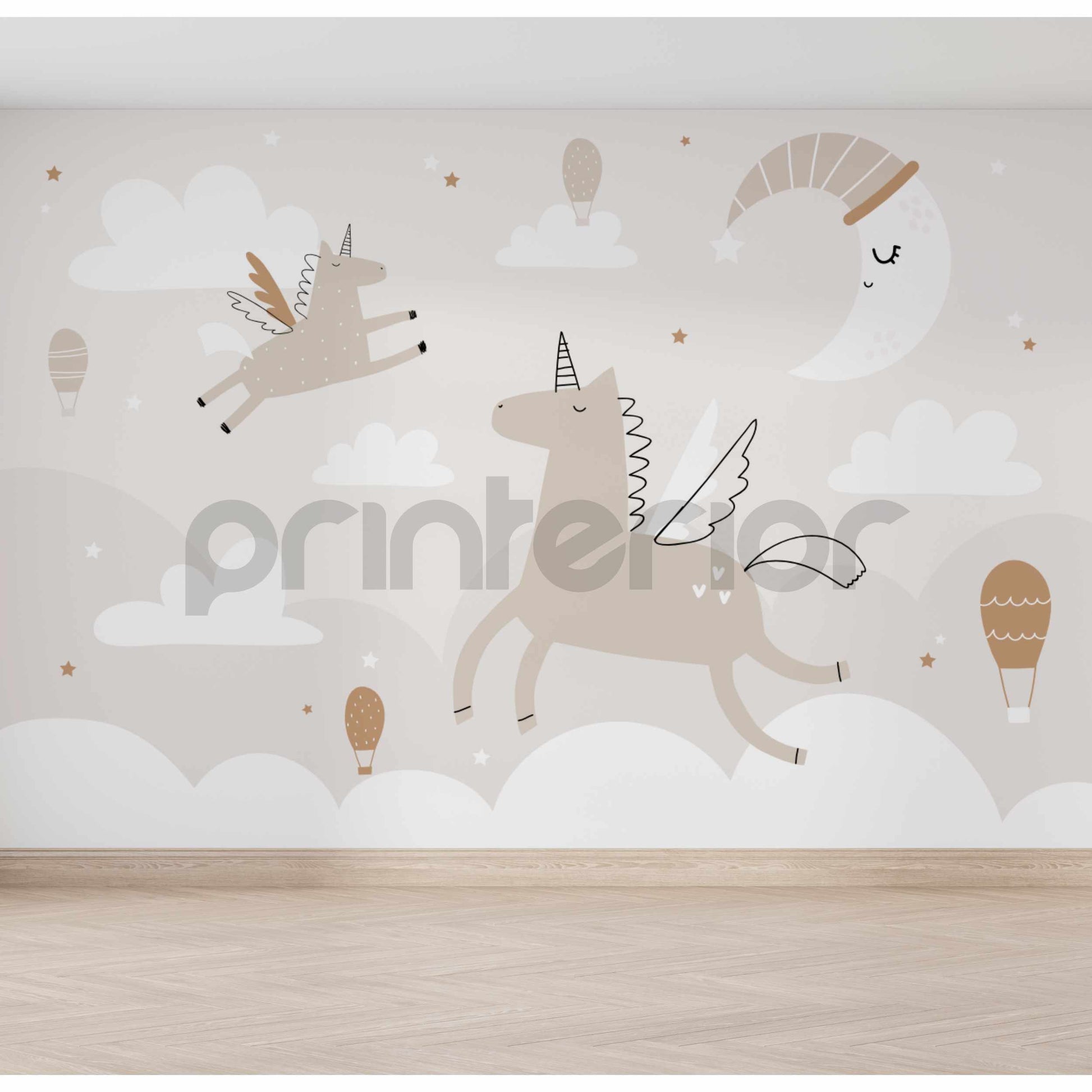 Leter muri me unicron  -  Krijoni një ambient magjik me leter murale per femije. Ngjyra pastel, unike per dhome vajze.