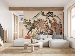 Asian Angel, letër murale në ambient – Living room 1