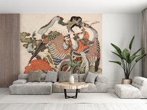 Asian Angel, letër murale në ambient – Living room 3