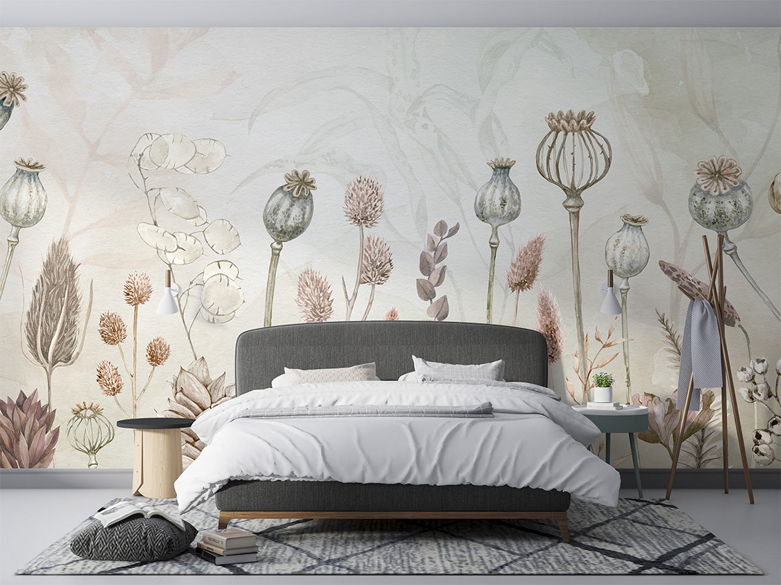 Autumn Flowers, letër murale në ambient – Bedroom 1
