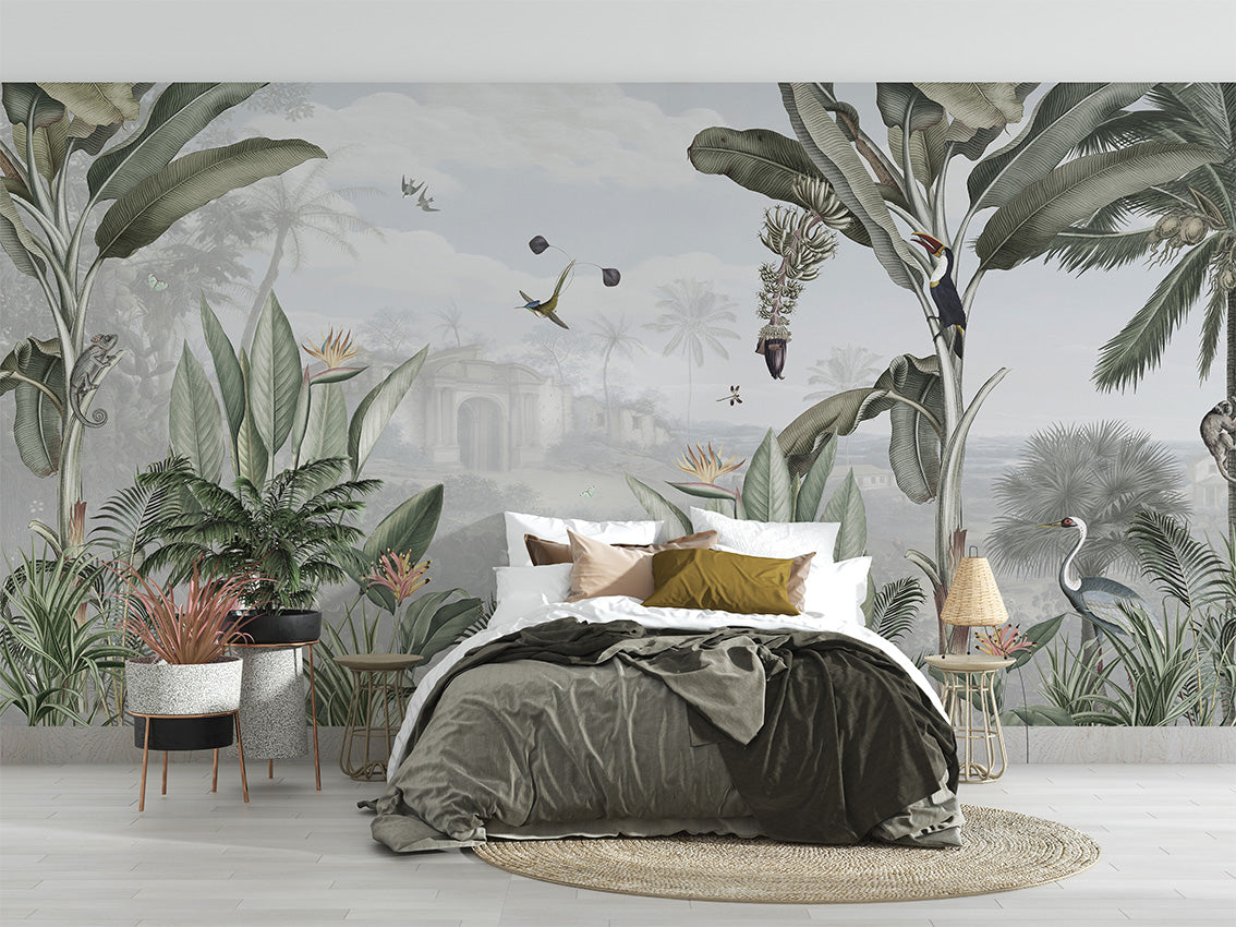 Botanical Beauty, letër murale në ambient – Bed room 1