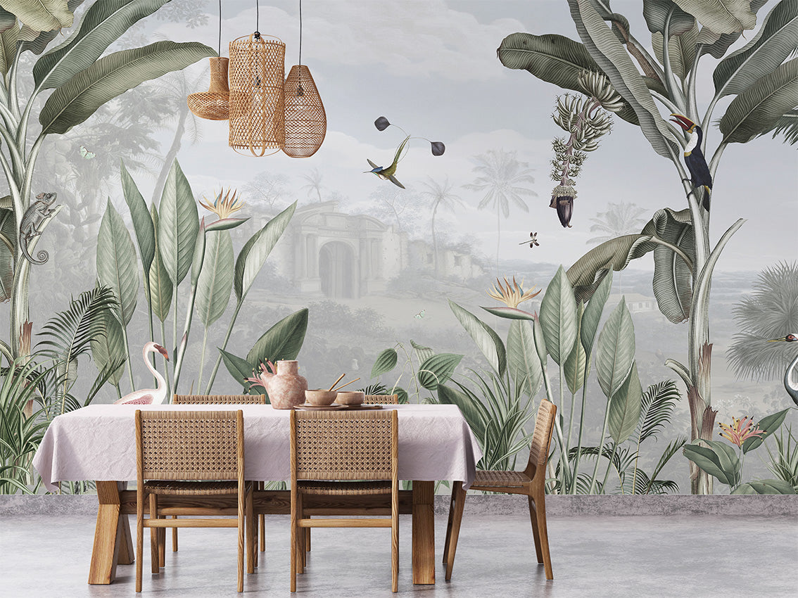 Botanical Beauty, letër murale në ambient – Dining room 1