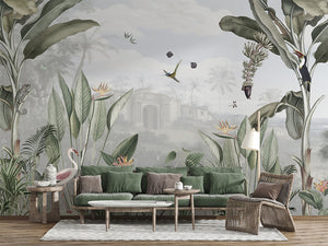 Botanical Beauty, letër murale në ambient – Living room 1