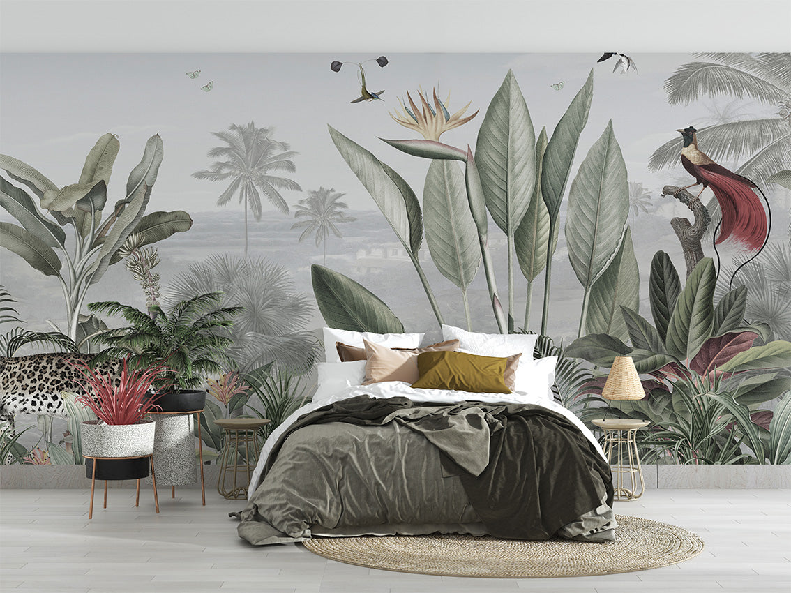 Botanical Beauty – Panorama, letër murale në ambient – Bedroom 1