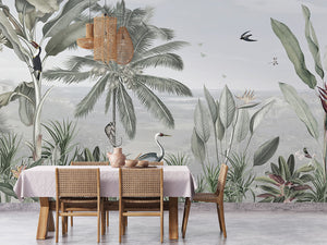 Botanical Beauty – Panorama, letër murale në ambient – Dining room 1