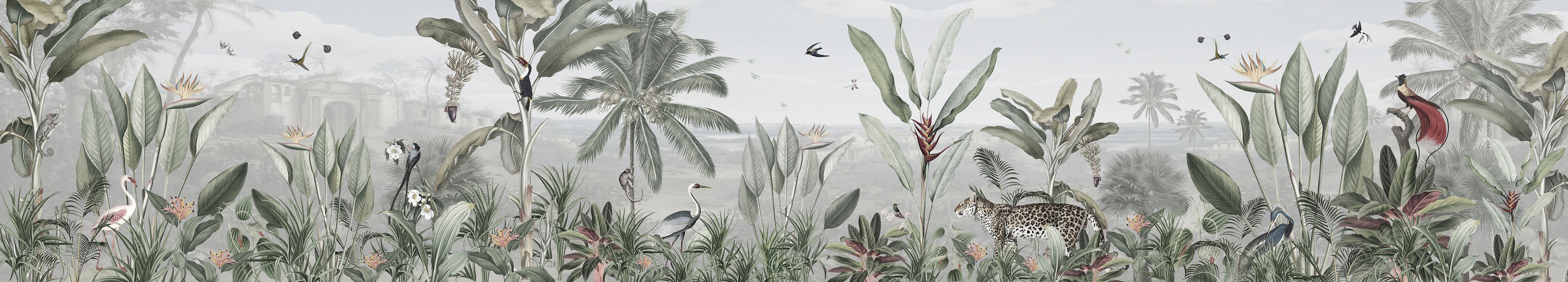Botanical Beauty – Panorama, letër murale – dizajni i plotë për personalizim