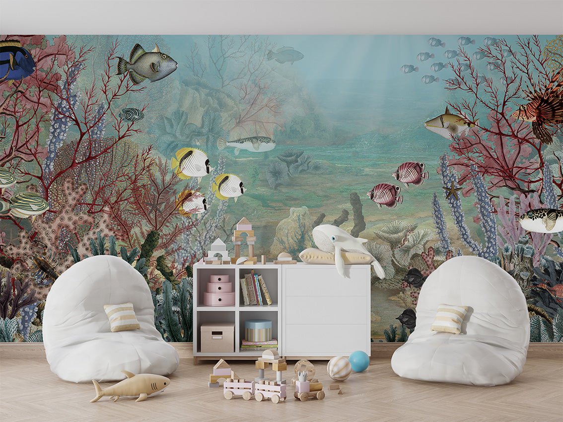 Coral Creatures, letër murale në ambient – Kids room 1