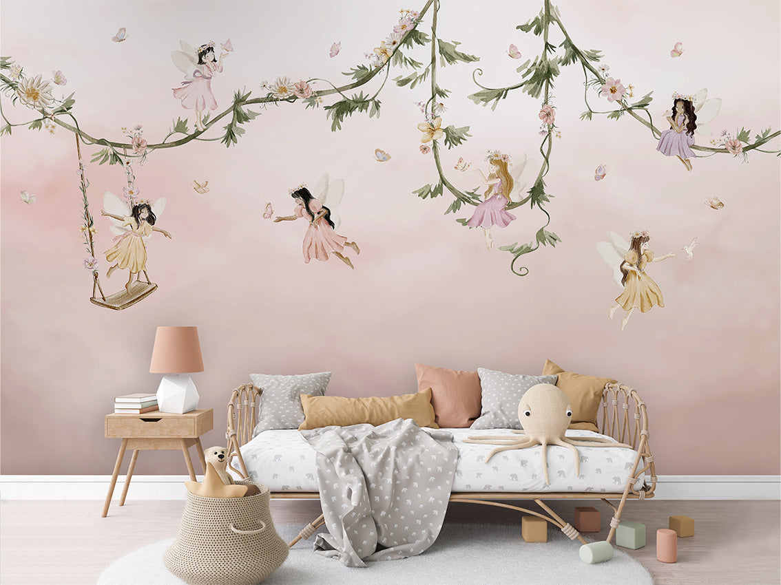 Dream Flight – letër murale me zana, Rotan couch