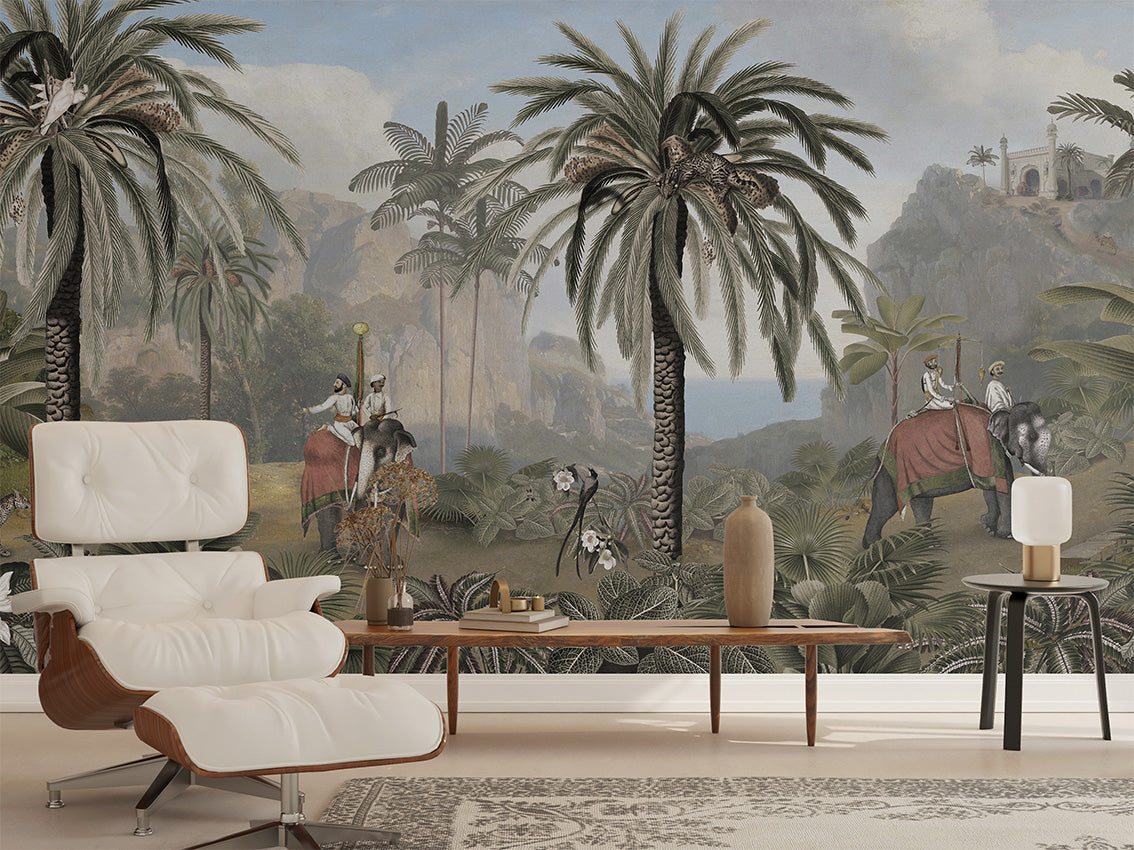 Elephant Elegance, letër murale në ambient – Living room 3