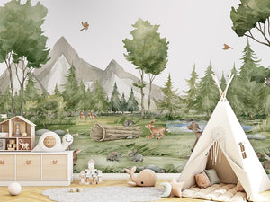 Forest Joy – letër murale me pyll dhe kafshë, Tipi
