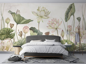 Lovely Water Lilies, letër murale në ambient – Bedroom 1