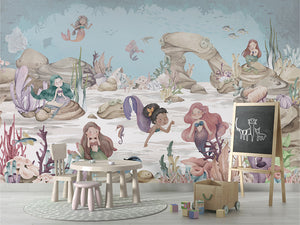 Mermaid Miracles – letër murale me sirena dhe korale, School board