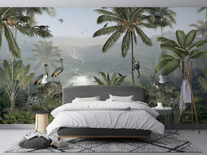 Monkey Sanctuary, letër murale në ambient – Bedroom 1