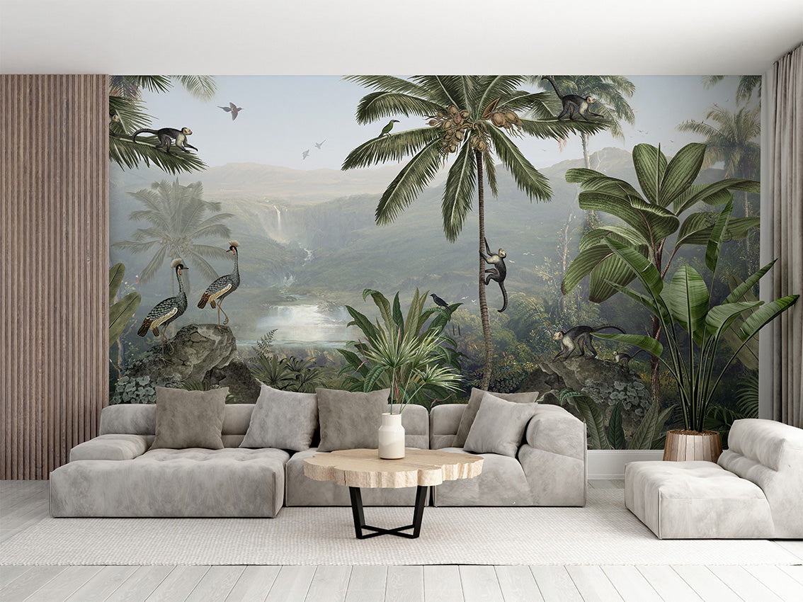 Monkey Sanctuary, letër murale në ambient – Living room 2