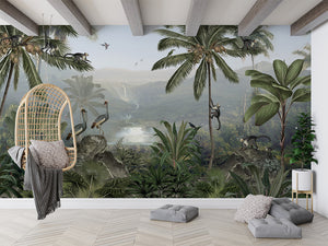 Monkey Sanctuary, letër murale në ambient – Living room 3