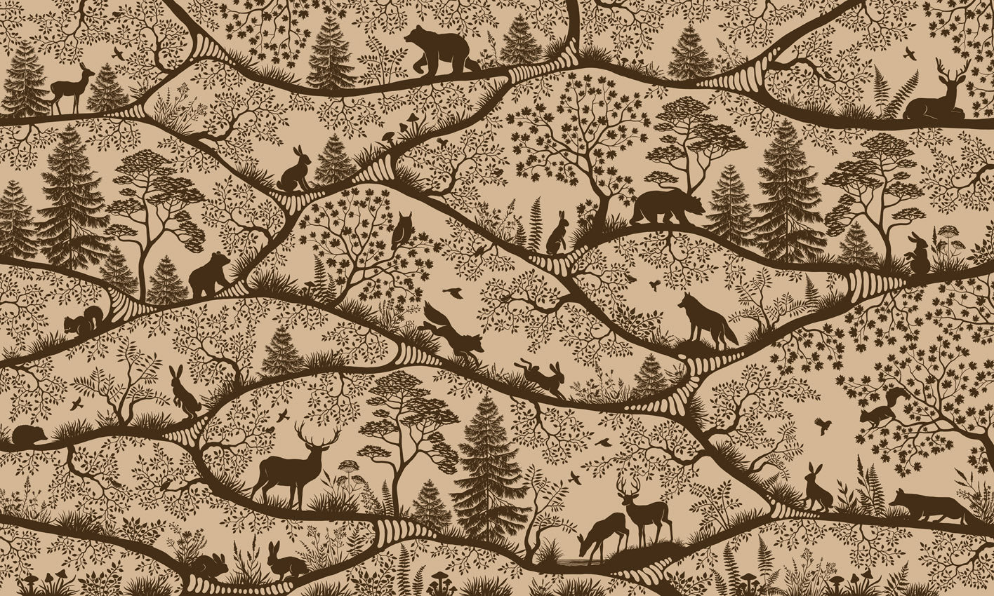 Nordic Nature – Beige Brown, dizajni i plotë për personalizim