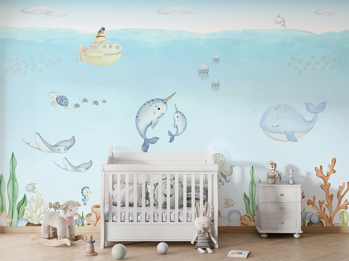 Ocean Joy, letër murale në ambient – Crib