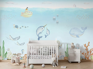 Ocean Joy, letër murale në ambient – Crib