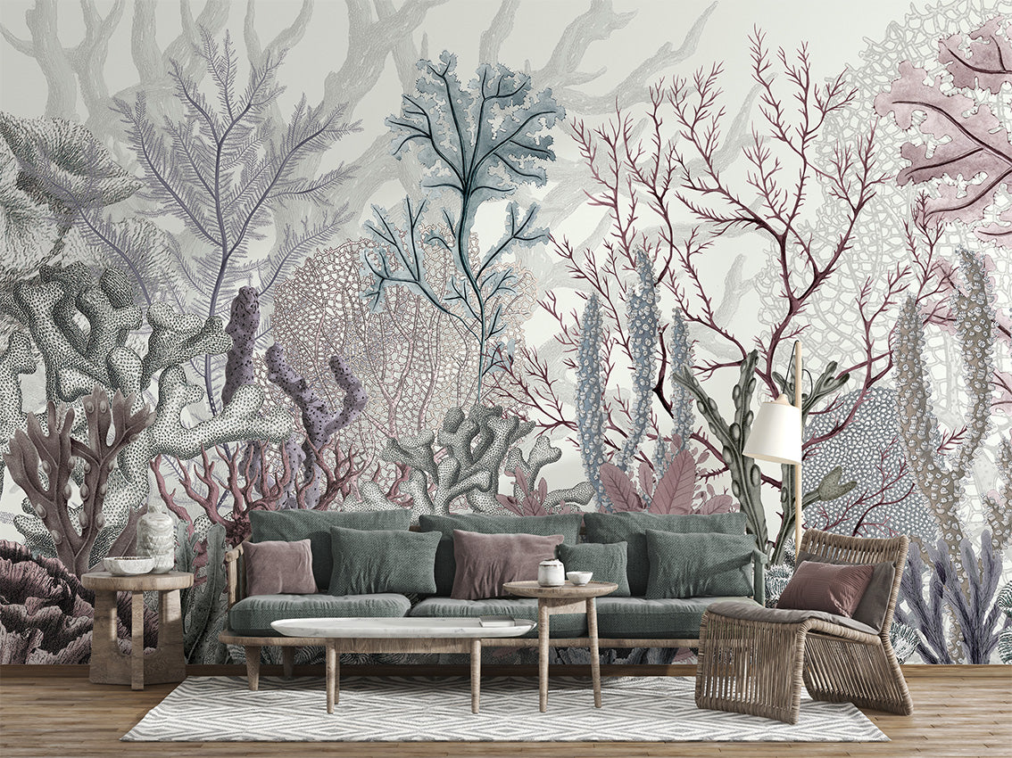 Ocean Wonders, letër murale në ambient – Living room 2