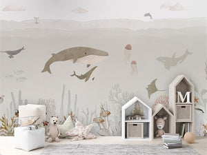 Sensational Sea – Brown, letër murale në ambient – House cabinets