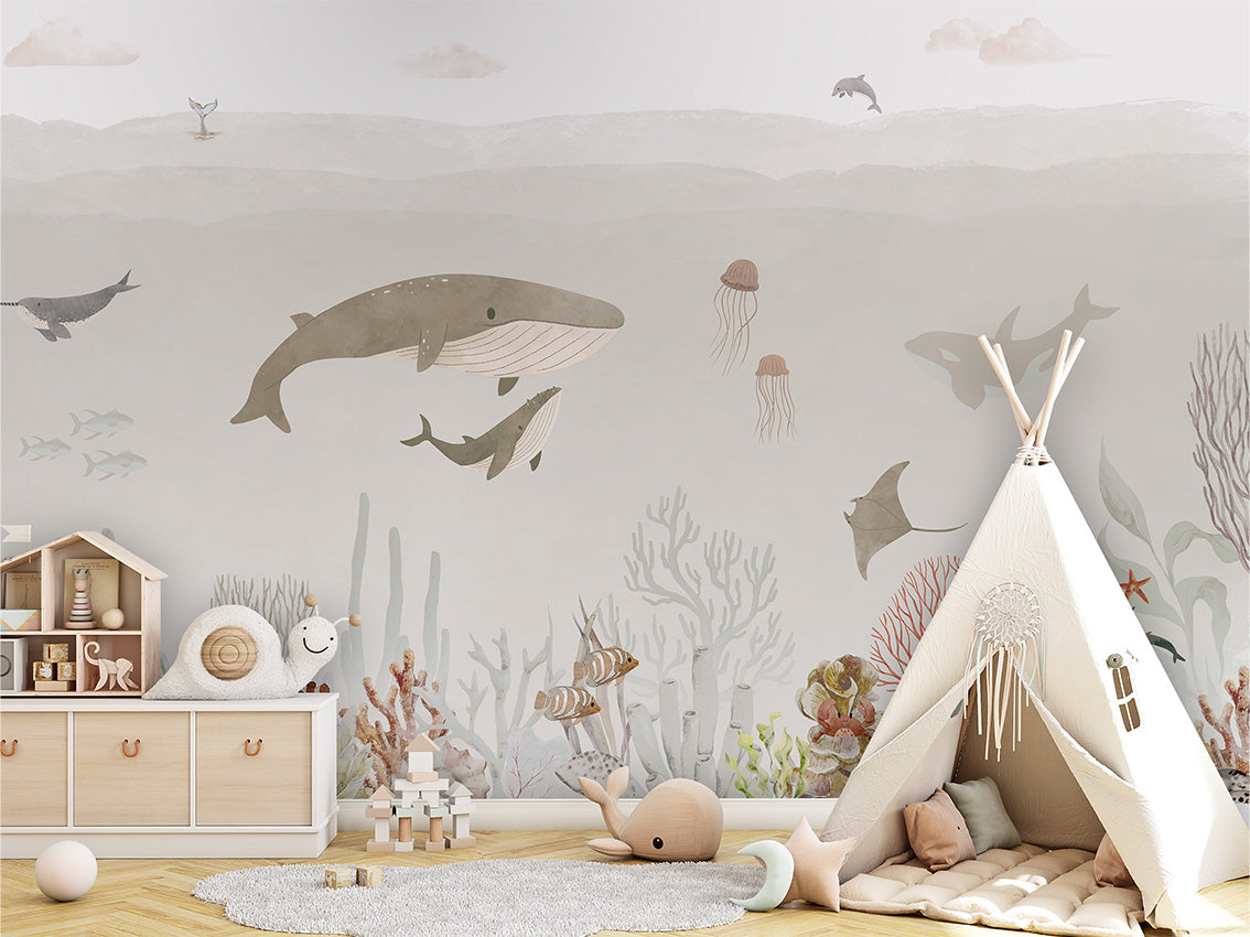 Sensational Sea – Brown, letër murale në ambient – Tipi