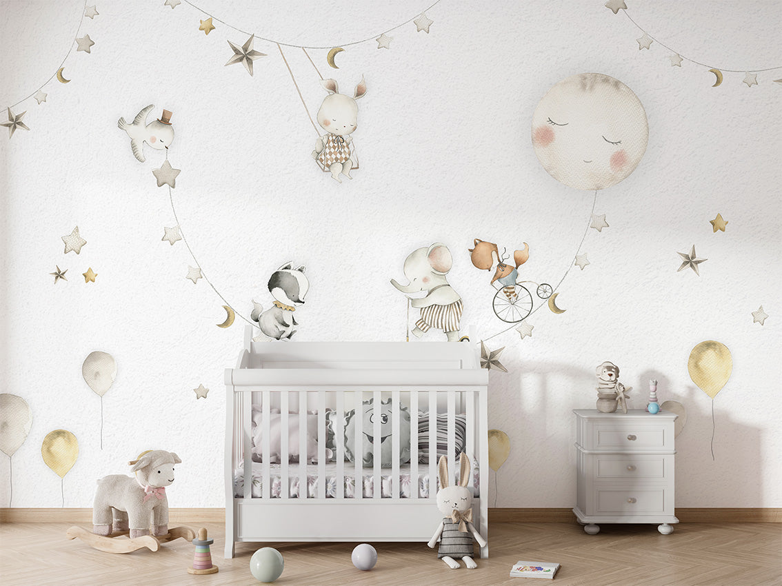 Sleeping Moon, letër murale në ambient – Crib 2