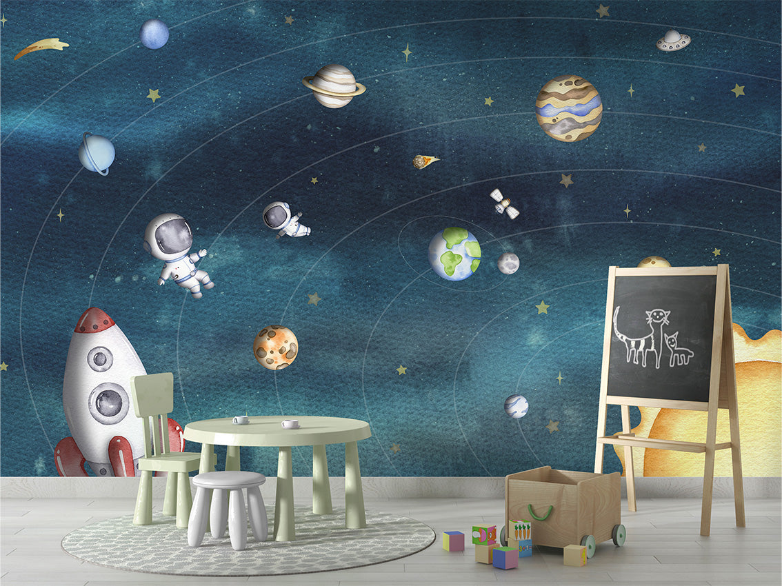 Space Joy – Dark, letër murale në ambient – School board