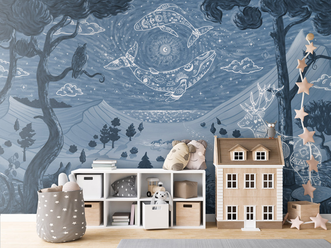 Spirit Night – Blue, letër murale në ambient – House