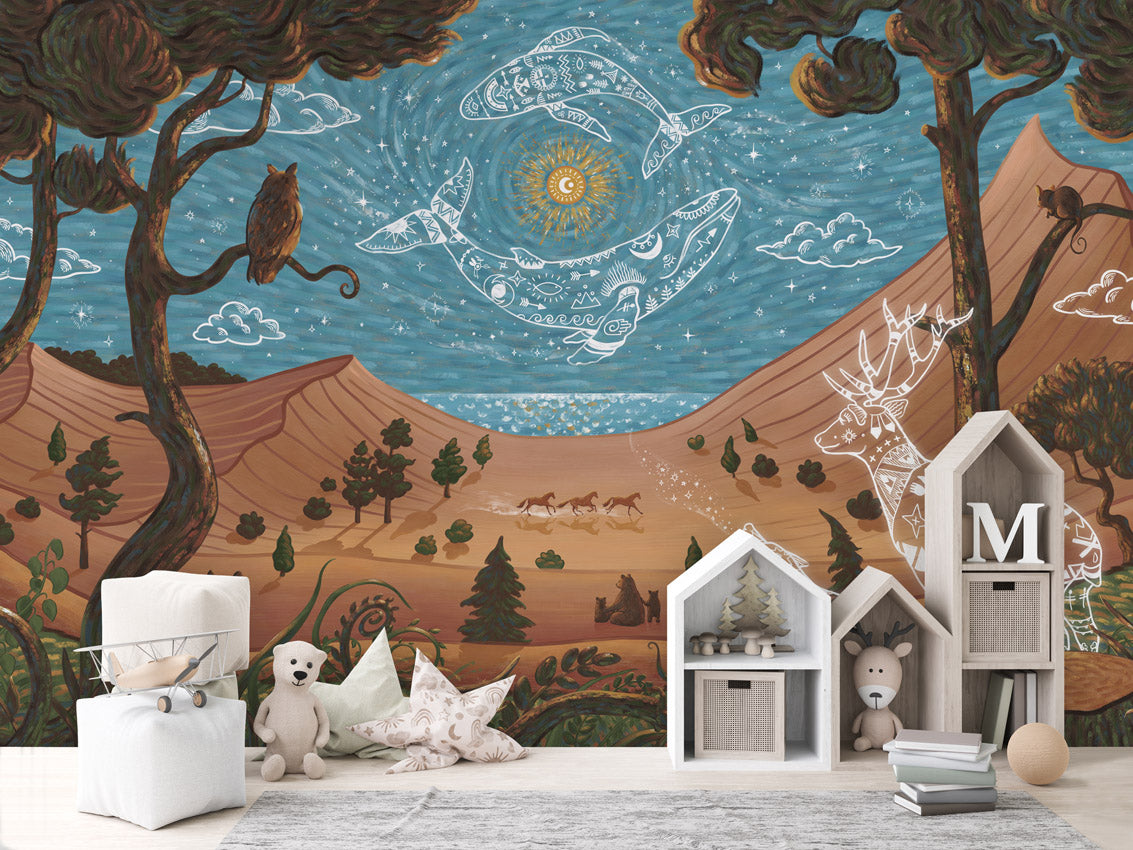 Spirit Night, letër murale në ambient – House cabinets