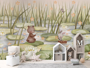 Starry Pond, letër murale në ambient – House cabinets