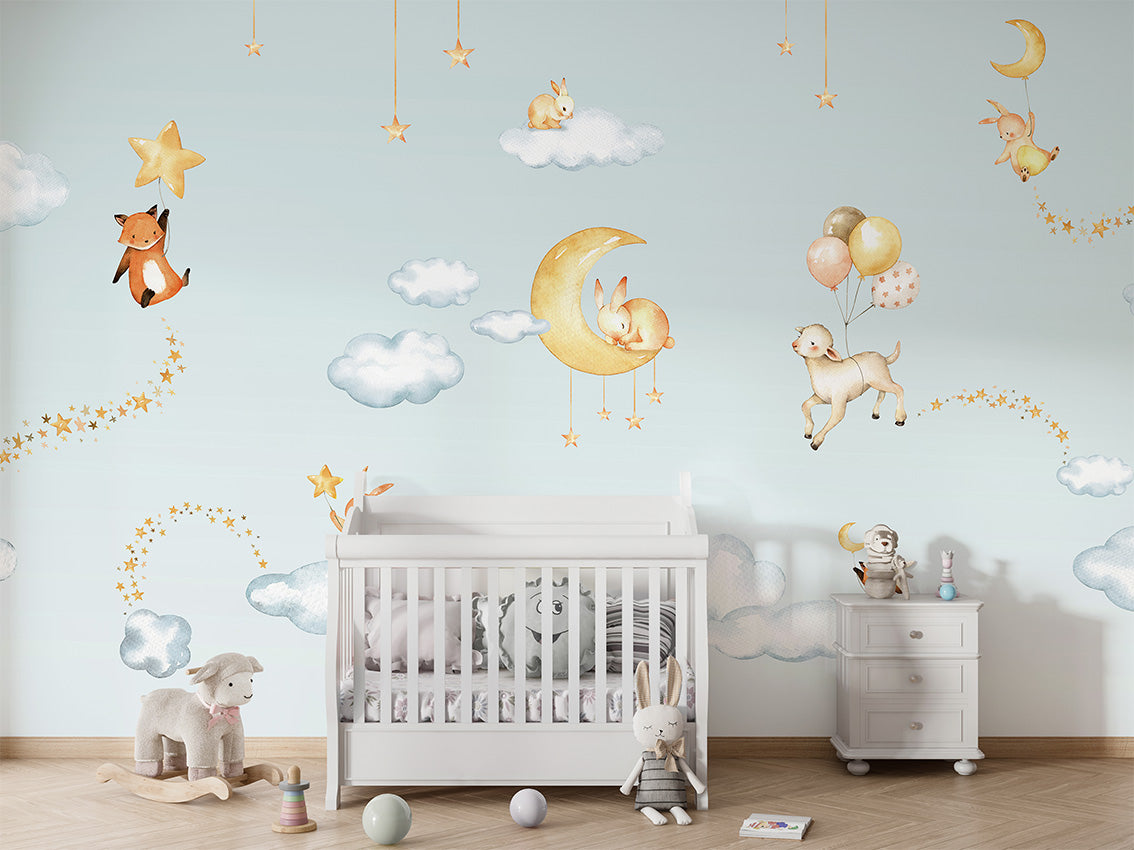Sweet Dreams – Blue, letër murale në ambient – Crib 2