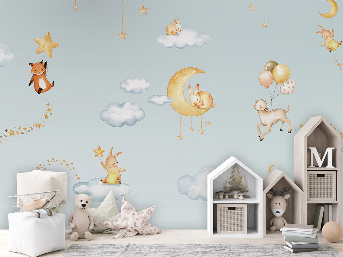 Sweet Dreams – Blue, letër murale në ambient – House cabinets