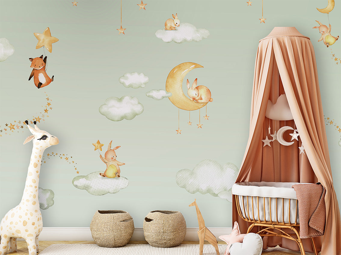 Sweet Dreams – Green, letër murale në ambient – Crib 1