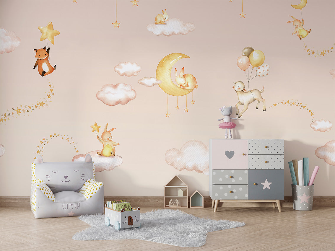 Sweet Dreams – Pink, letër murale në ambient – Chair and cabinet