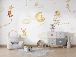 Sweet Dreams – White, letër murale në ambient – Chair and cabinet