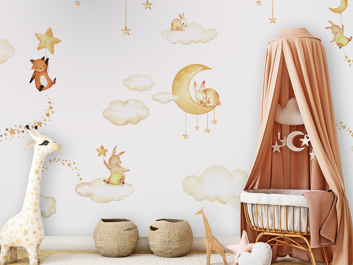Sweet Dreams – White, letër murale në ambient – Crib 1