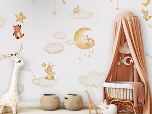 Sweet Dreams – White, letër murale në ambient – Crib 1