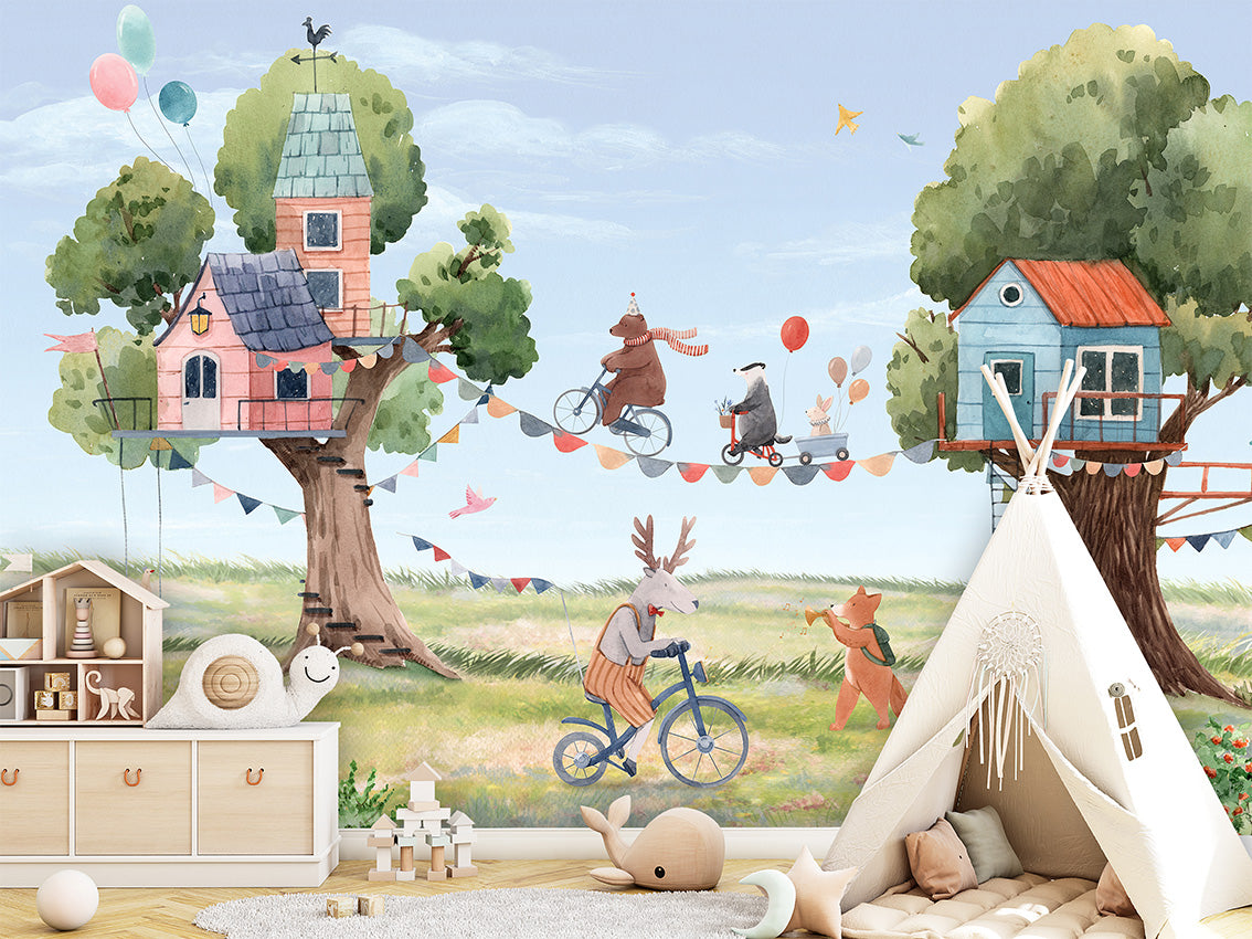 Treehouse Party, letër murale në ambient – Tipi