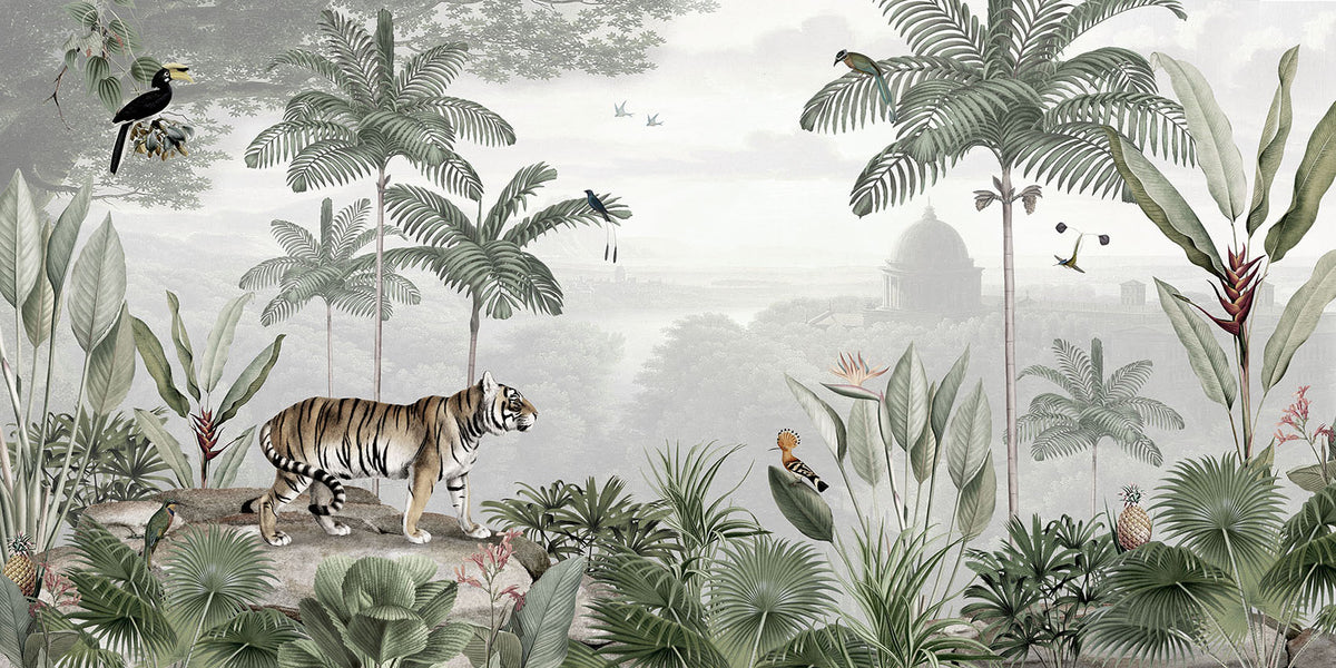 Tropical Tiger, letër murale – dizajni i plotë për personalizim